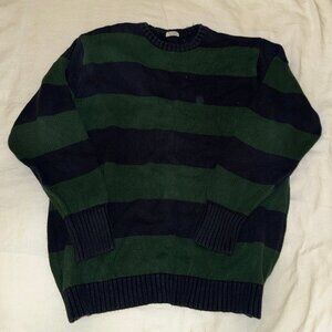 Brandy Melville Brianna Thick Stripe Sweater Navy and Green